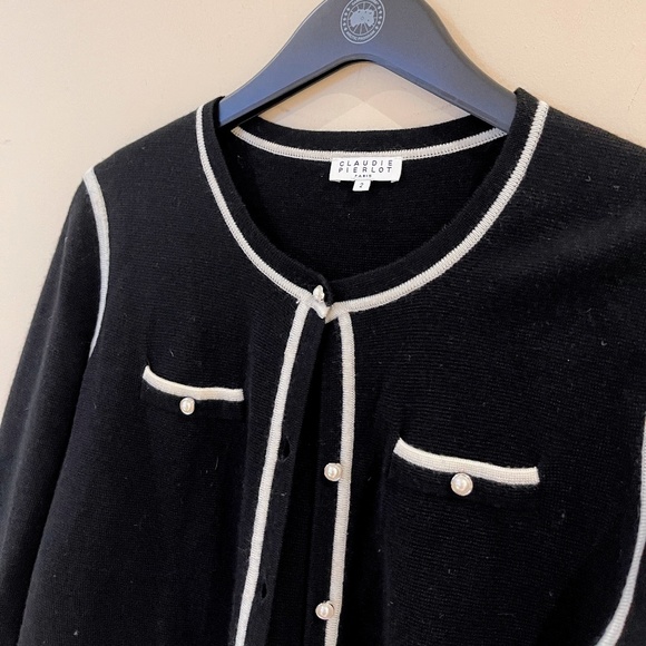 CLAUDIE PIERLOT Meoni Cardigan Sz 2=M - Picture 9 of 11